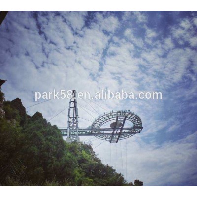 Glass bridge, glass plank road, glass viewing platform ,glass slide