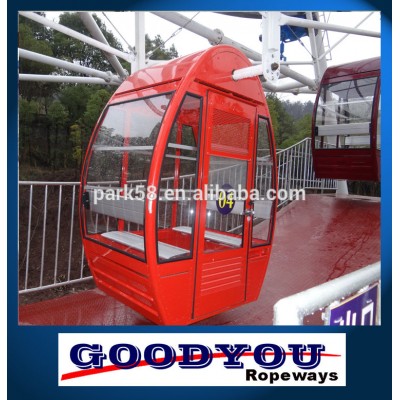 2-10persons High grade aluminum alloy ropeway and ferris wheel cabins for sale manufacturers